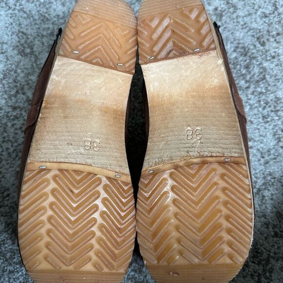 Buxa Brown Suede Women’s Clogs 38/7 - Picture 8 of 9